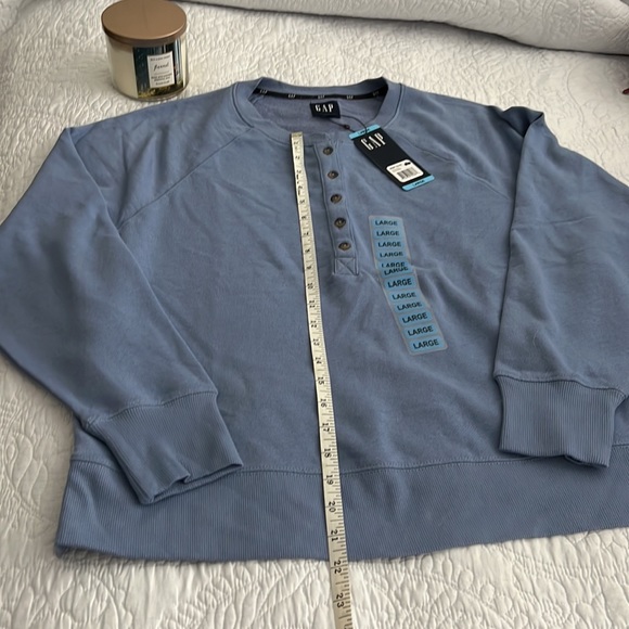 GAP blue sweatshirt button down NWT - Picture 5 of 7
